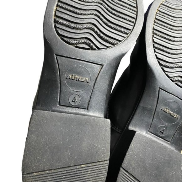 Auken Women's Black Front Zip Ankle Block Heeled Boots - Picture 5 of 7